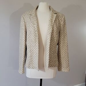 Talbots Beige Tweed Blazer
